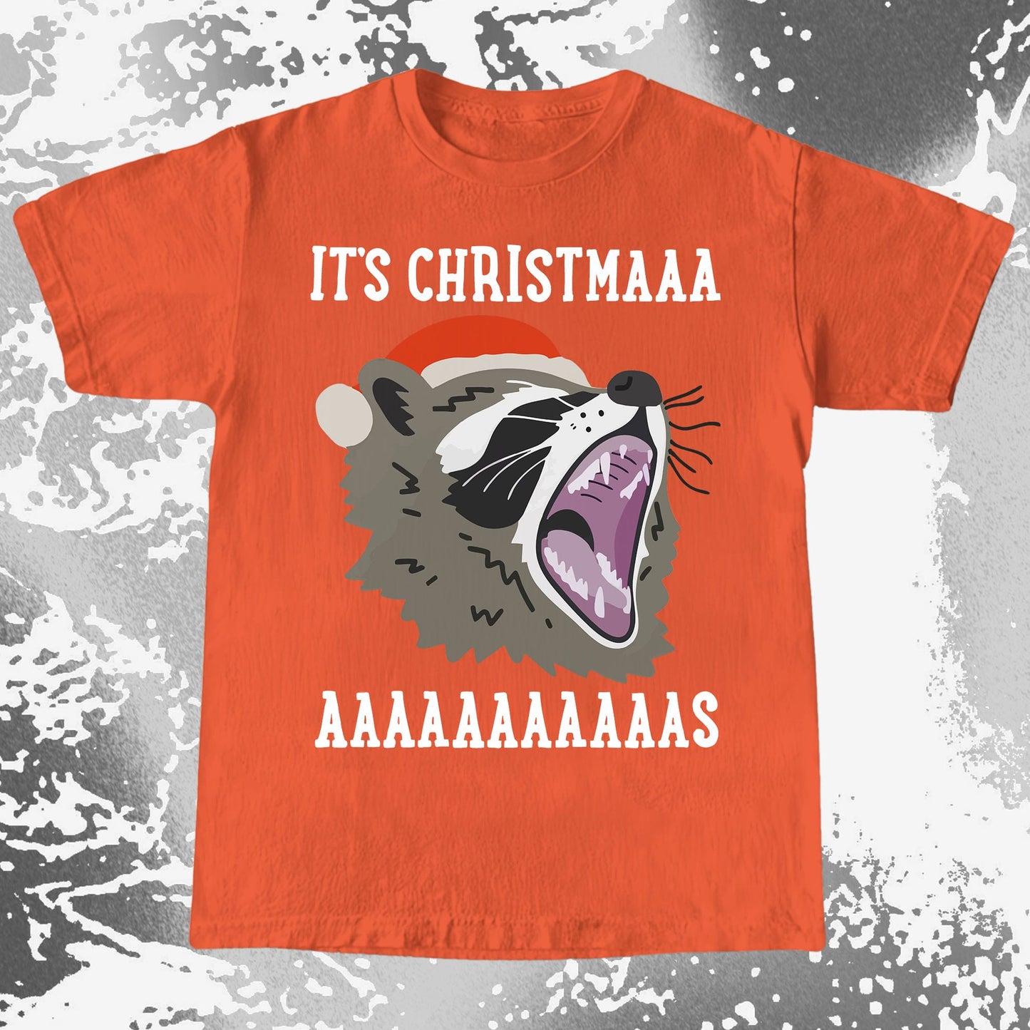 Raccoon Christmas Scream
