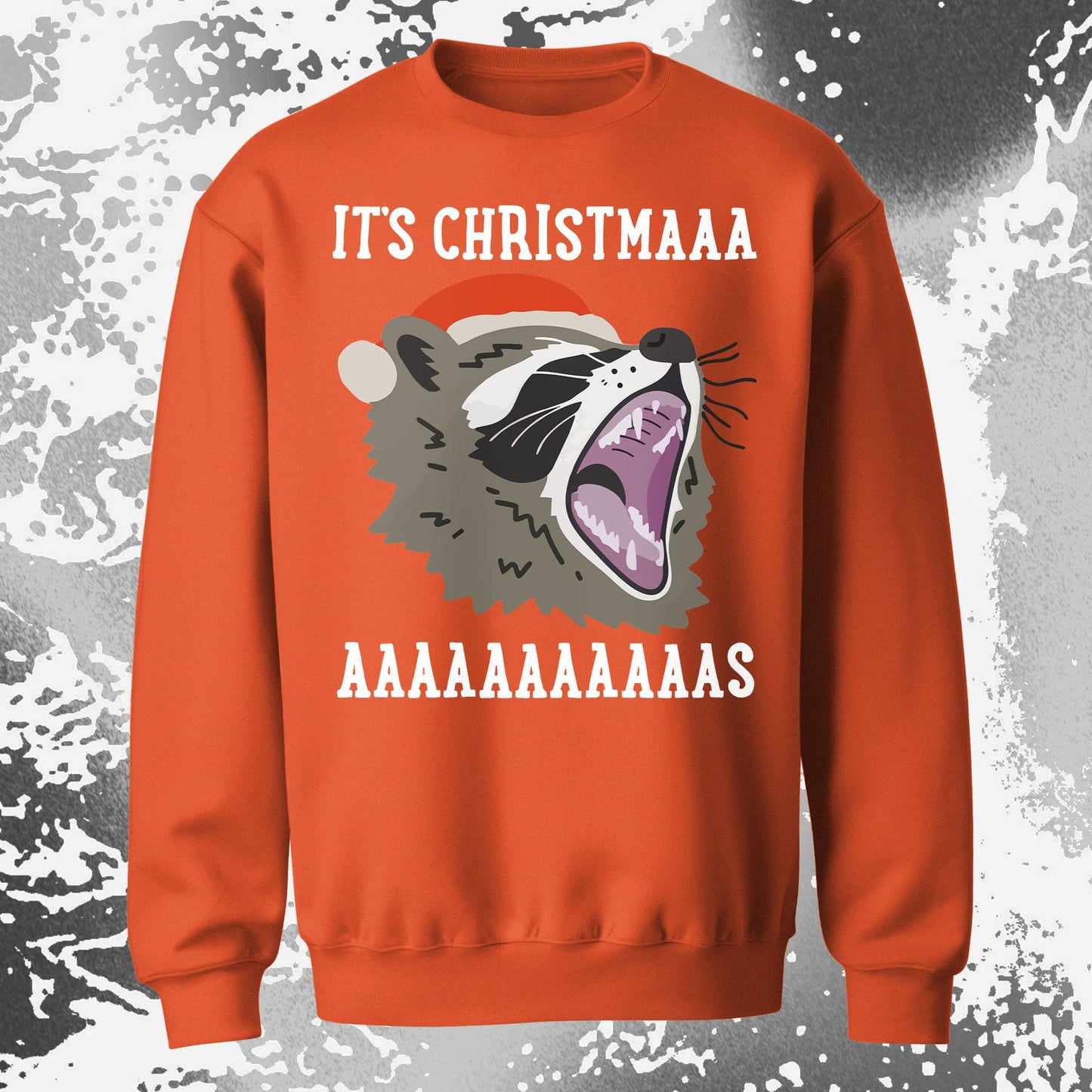 Raccoon Christmas Scream