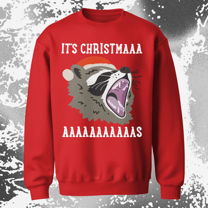 Raccoon Christmas Scream
