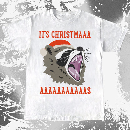Raccoon Christmas Scream