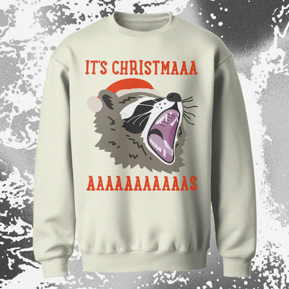 Raccoon Christmas Scream