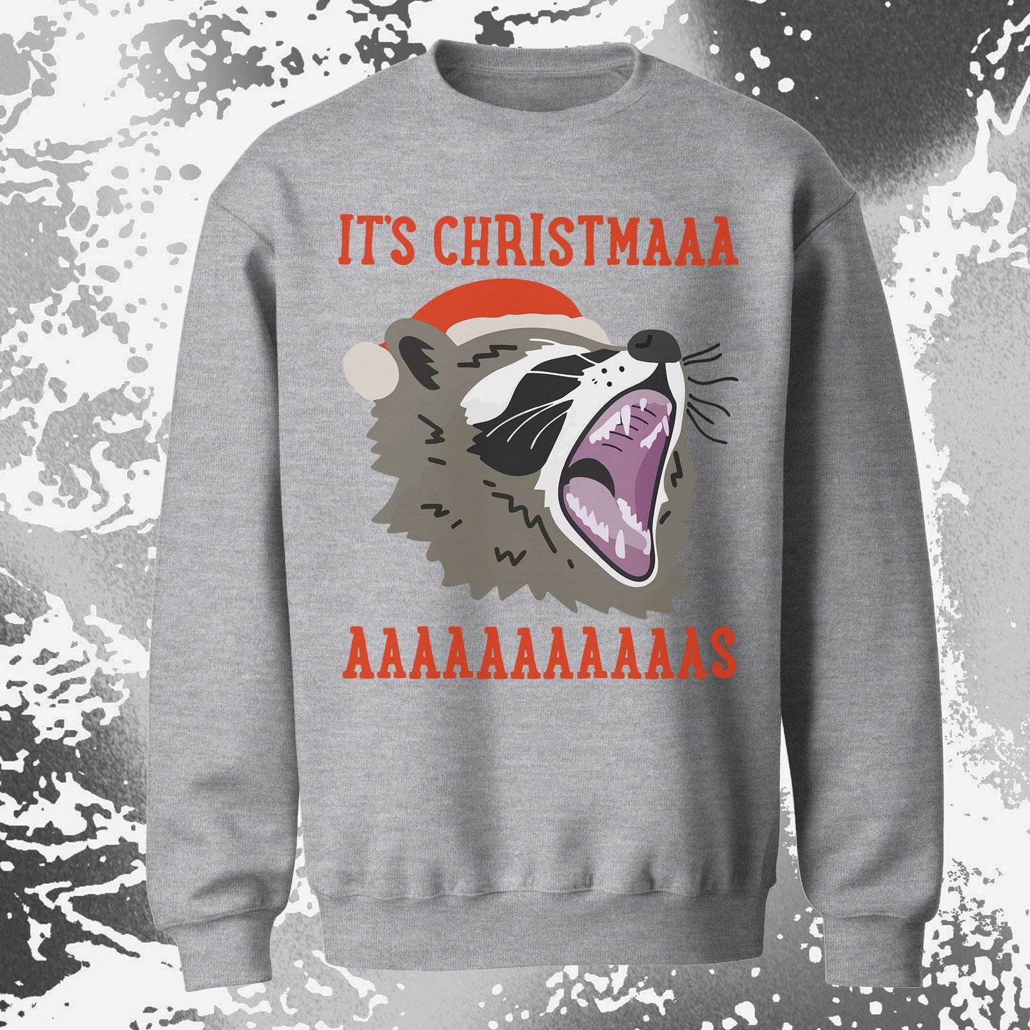 Raccoon Christmas Scream