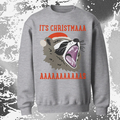 Raccoon Christmas Scream