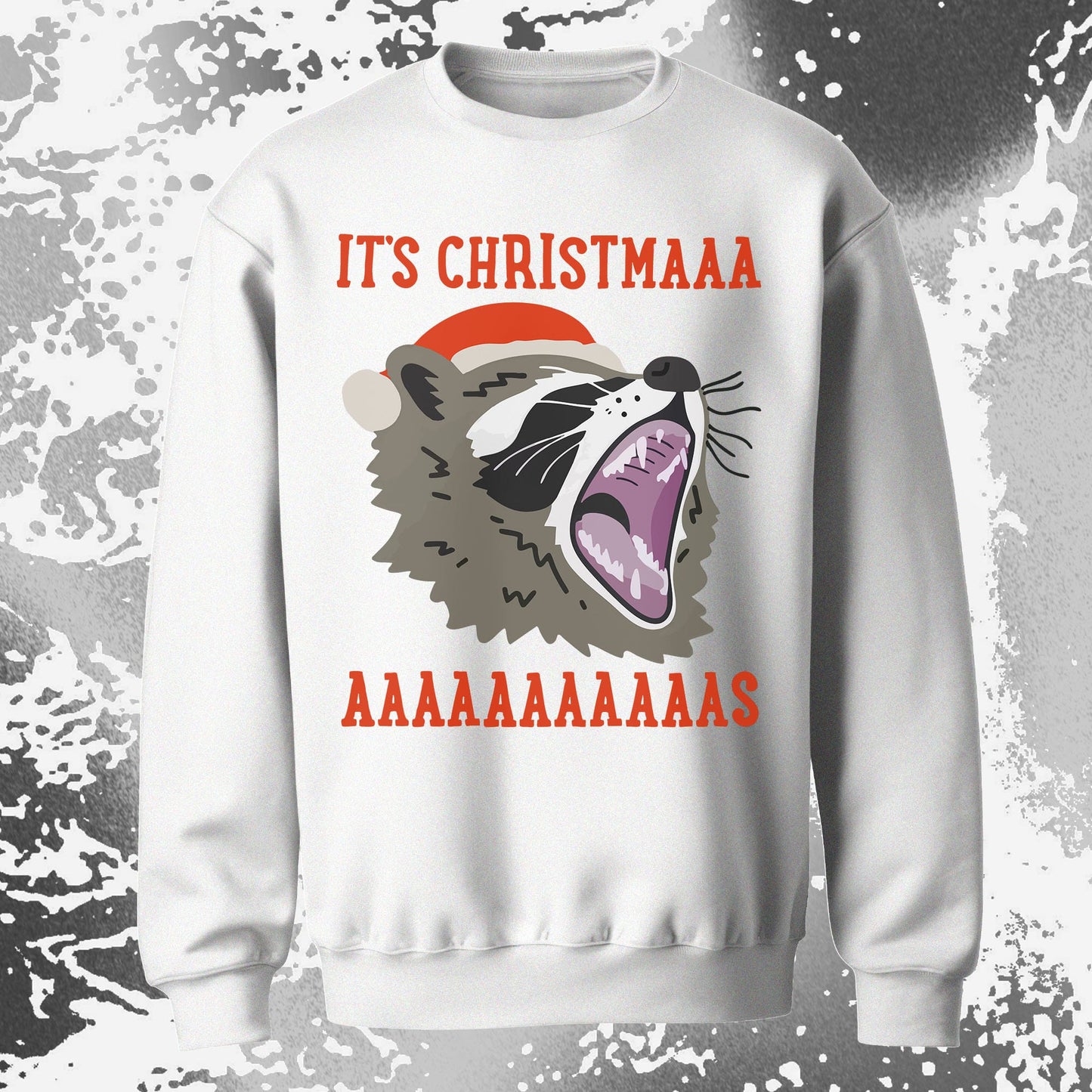 Raccoon Christmas Scream