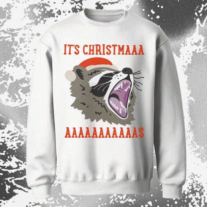 Raccoon Christmas Scream