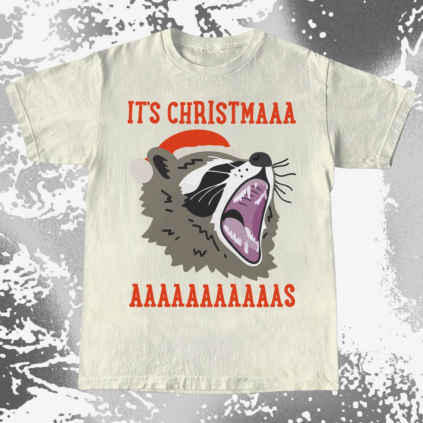Raccoon Christmas Scream