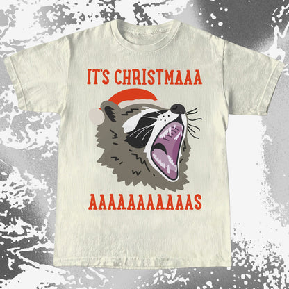 Raccoon Christmas Scream