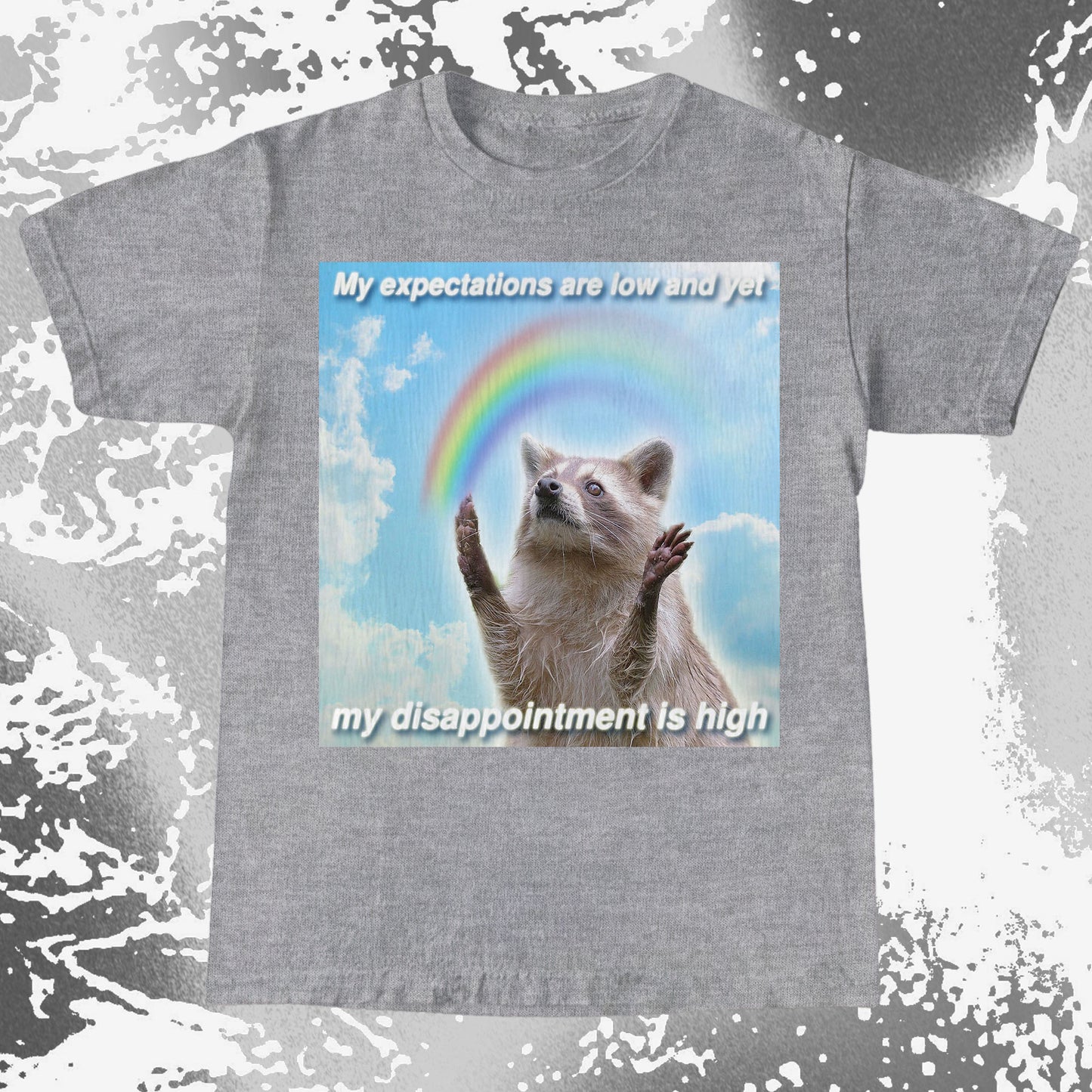 Low Expectations High Disappointment Raccoon T-Shirt