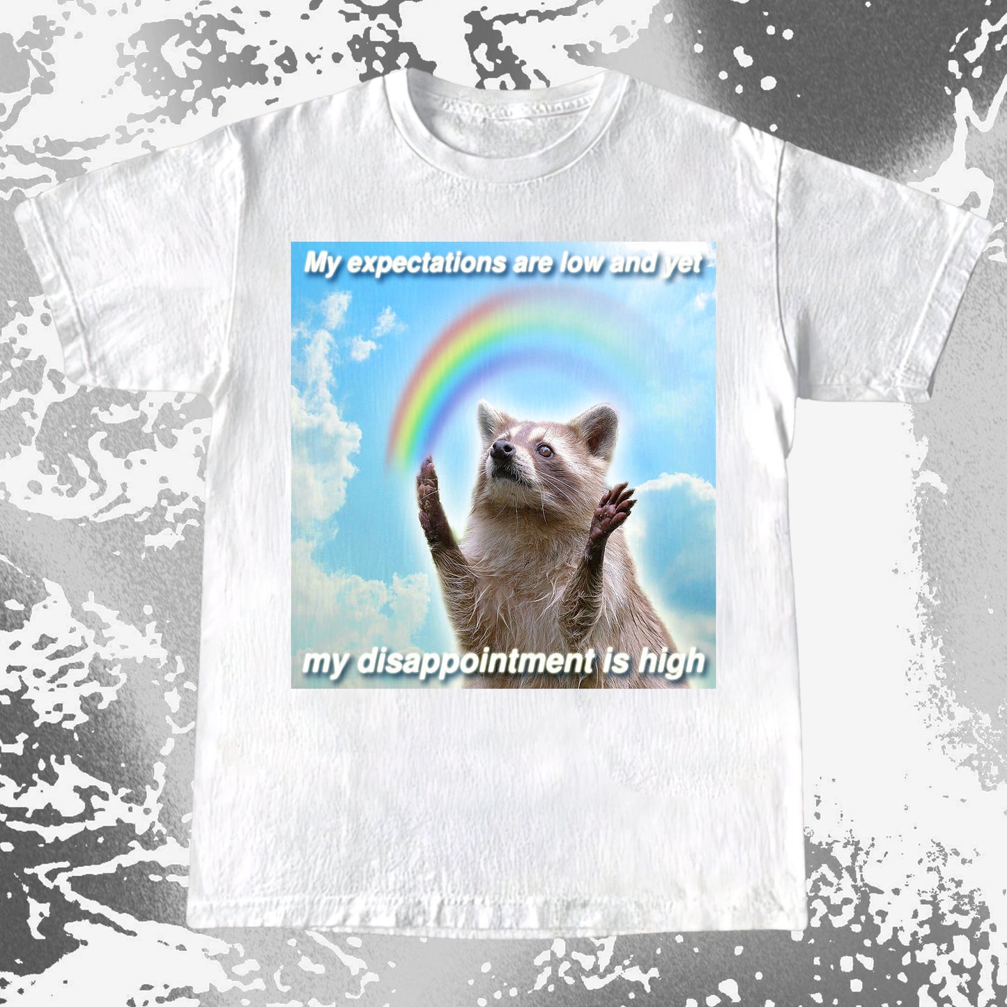 Low Expectations High Disappointment Raccoon T-Shirt