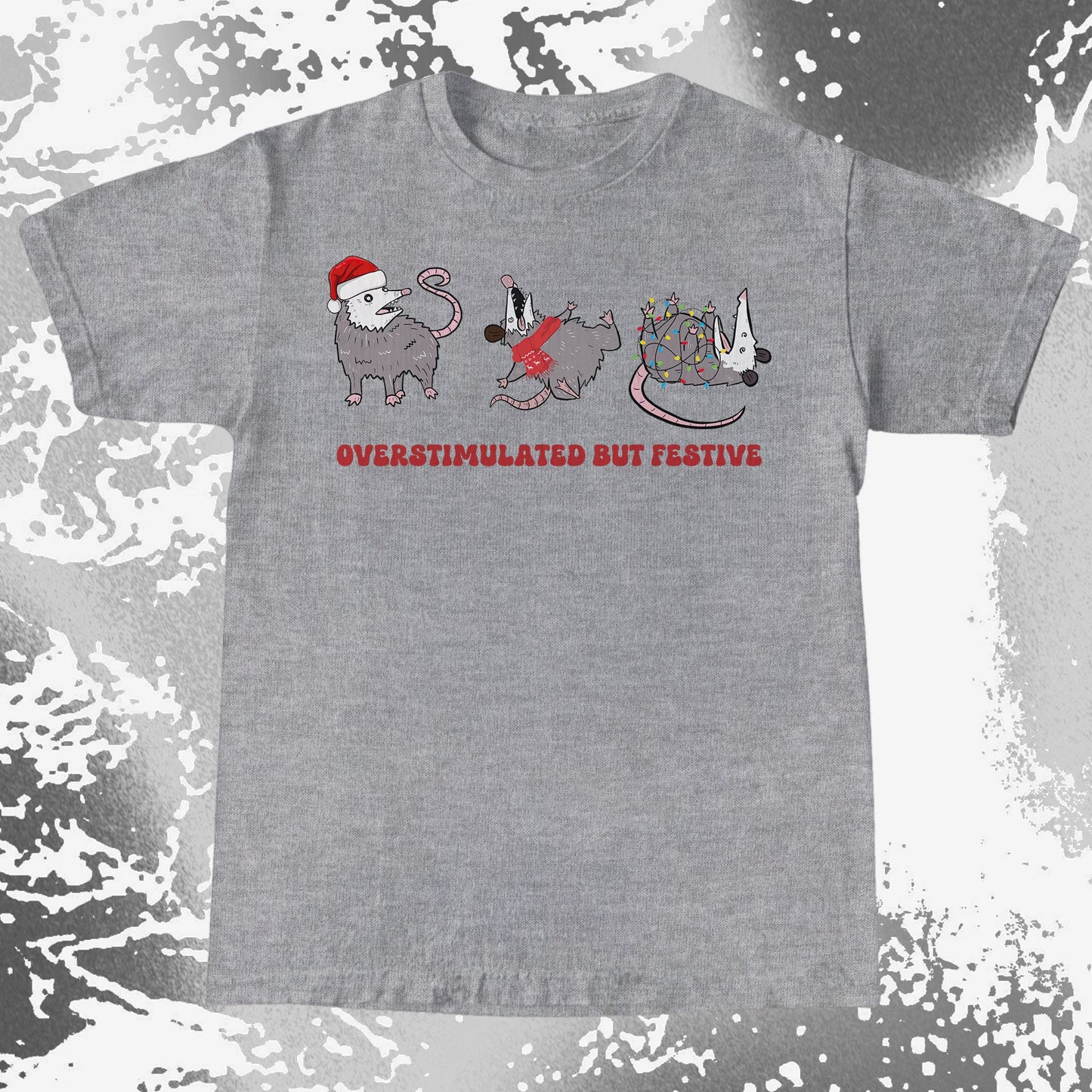 Overstimulated But Festive Opossum Christmas