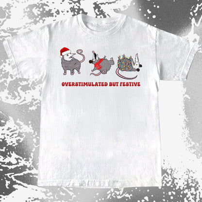 Overstimulated But Festive Opossum Christmas