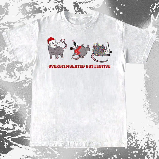 Overstimulated But Festive Opossum Christmas