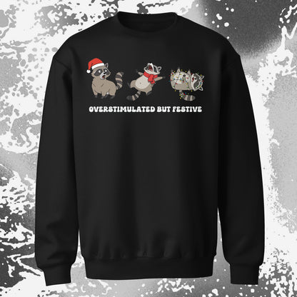 Overstimulated But Festive Raccoon Christmas