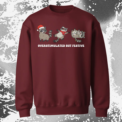 Overstimulated But Festive Raccoon Christmas