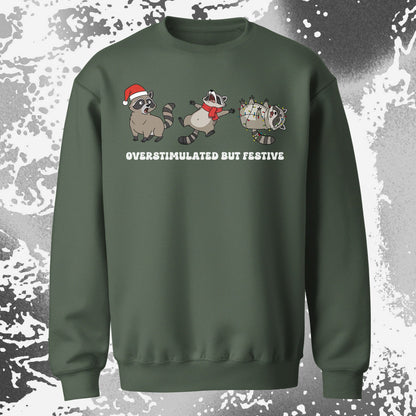 Overstimulated But Festive Raccoon Christmas