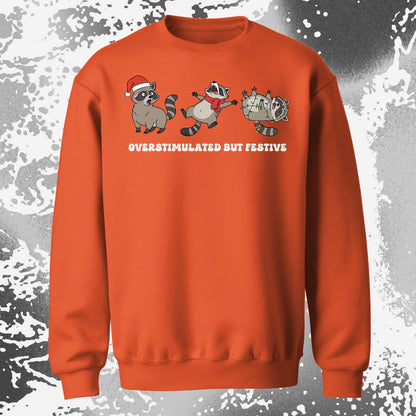 Overstimulated But Festive Raccoon Christmas