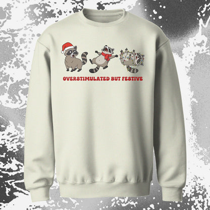 Overstimulated But Festive Raccoon Christmas