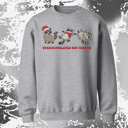 Overstimulated But Festive Raccoon Christmas
