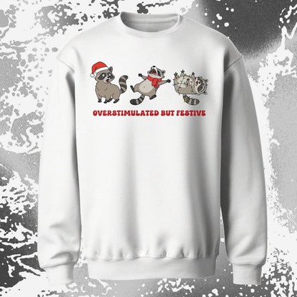 Overstimulated But Festive Raccoon Christmas