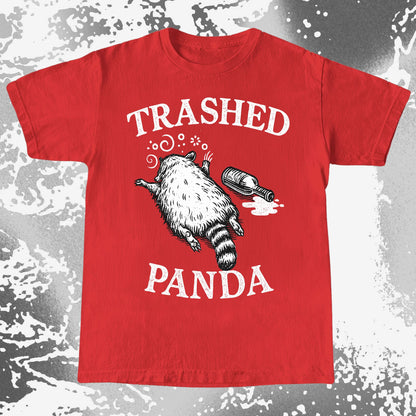 Trashed Panda Vintage Raccoon Humor Tee - Drunk Raccoon
