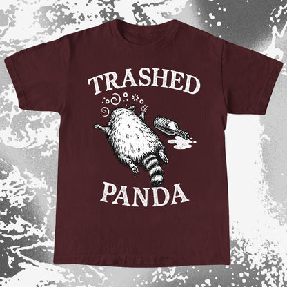 Trashed Panda Vintage Raccoon Humor Tee - Drunk Raccoon