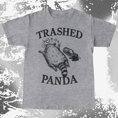 Trashed Panda Vintage Raccoon Humor Tee - Drunk Raccoon