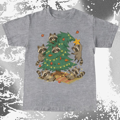 Raccoon Christmas Tree Chaos Holiday