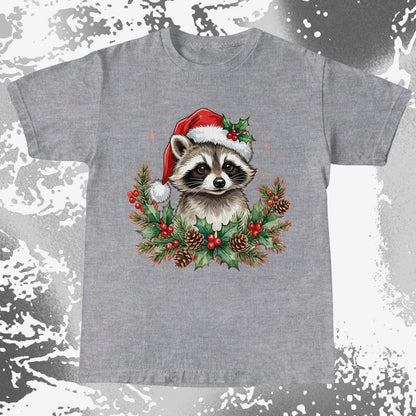 Cute Christmas Raccoon Wreath