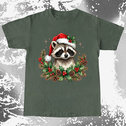 Cute Christmas Raccoon Wreath