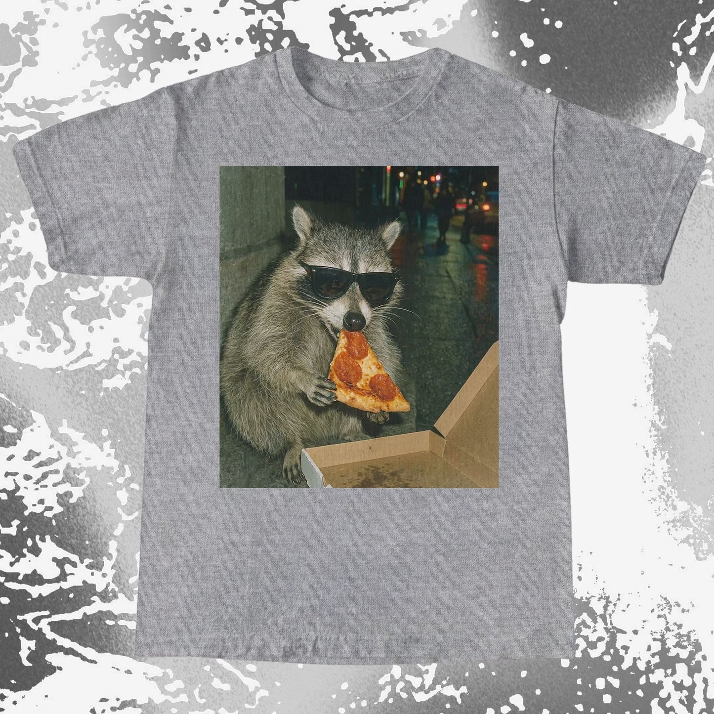 Cool Raccoon Eating Pizza