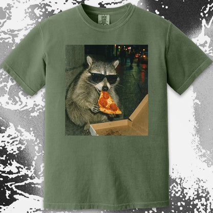 Cool Raccoon Eating Pizza