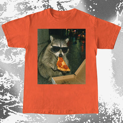 Cool Raccoon Eating Pizza