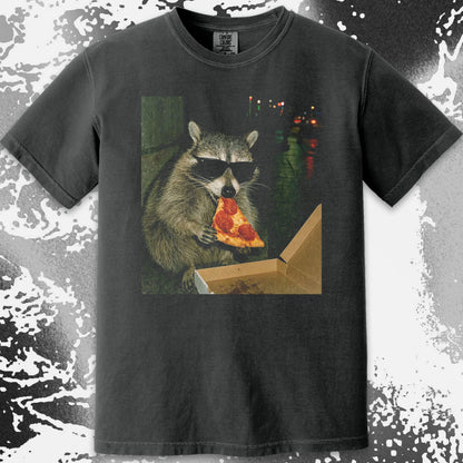 Cool Raccoon Eating Pizza
