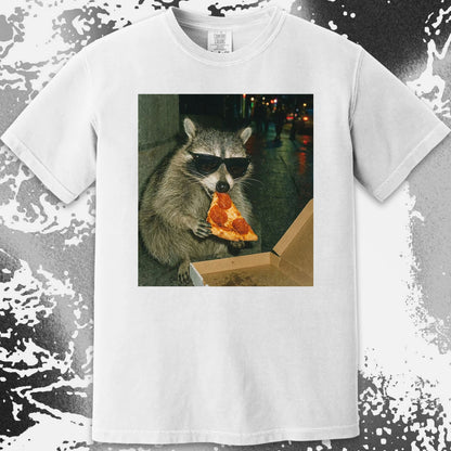 Cool Raccoon Eating Pizza