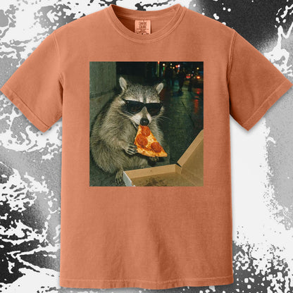 Cool Raccoon Eating Pizza