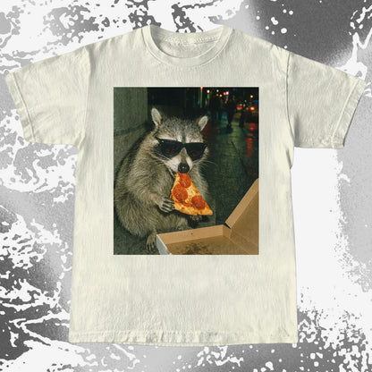 Cool Raccoon Eating Pizza