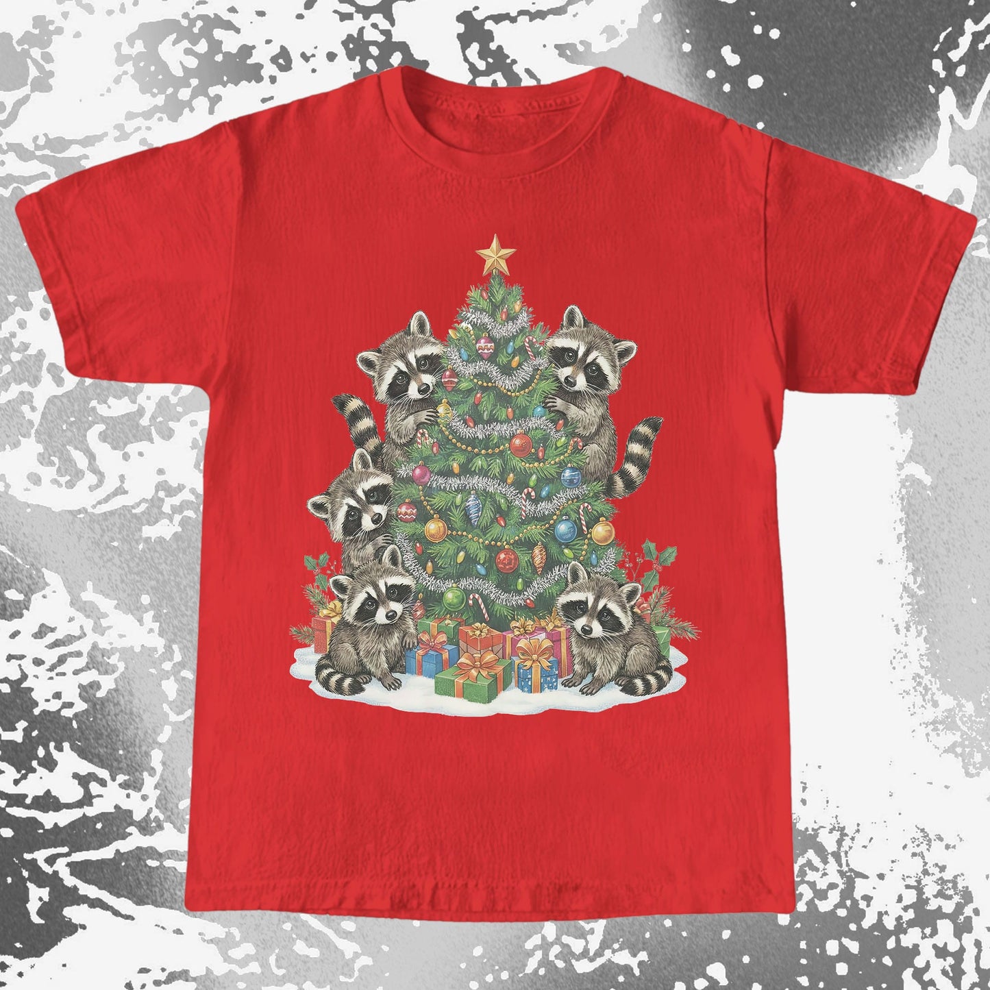 Raccoon Christmas Tree