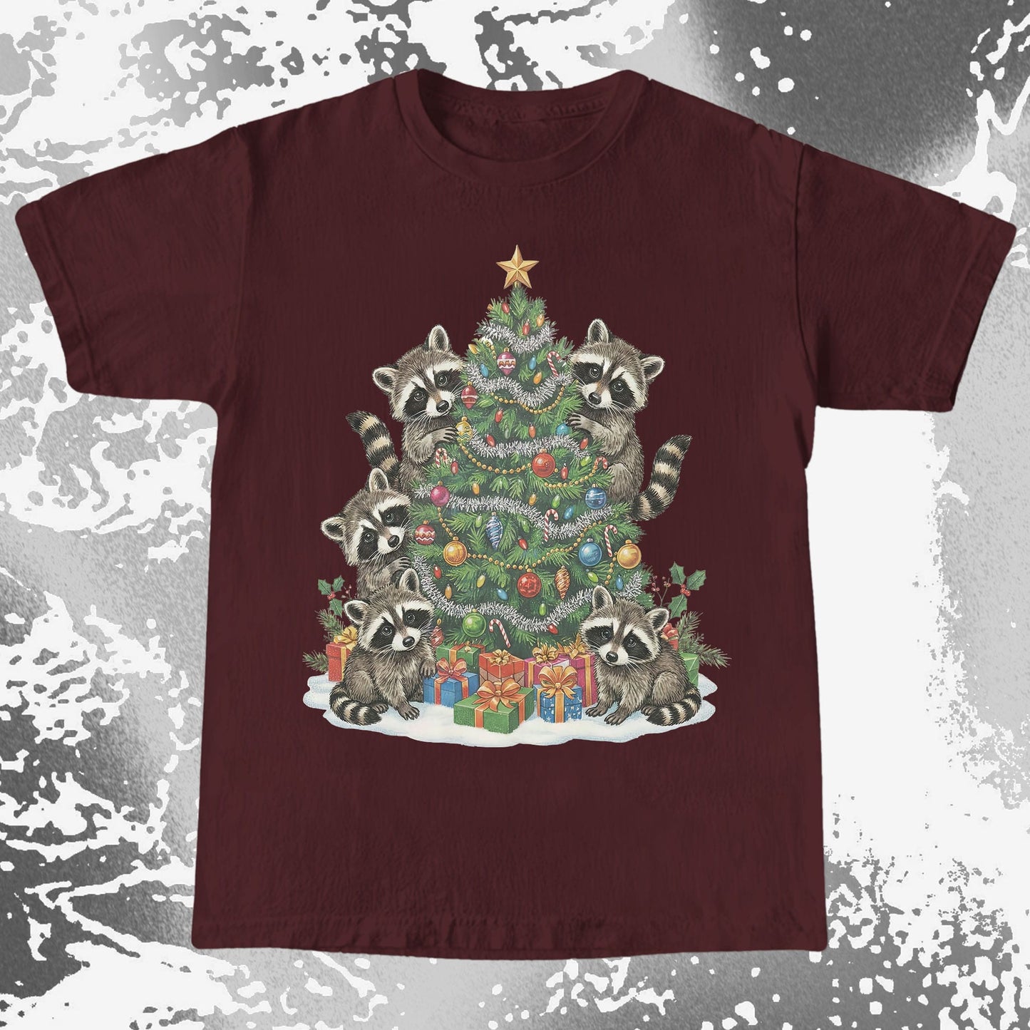 Raccoon Christmas Tree