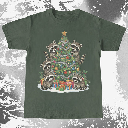 Raccoon Christmas Tree