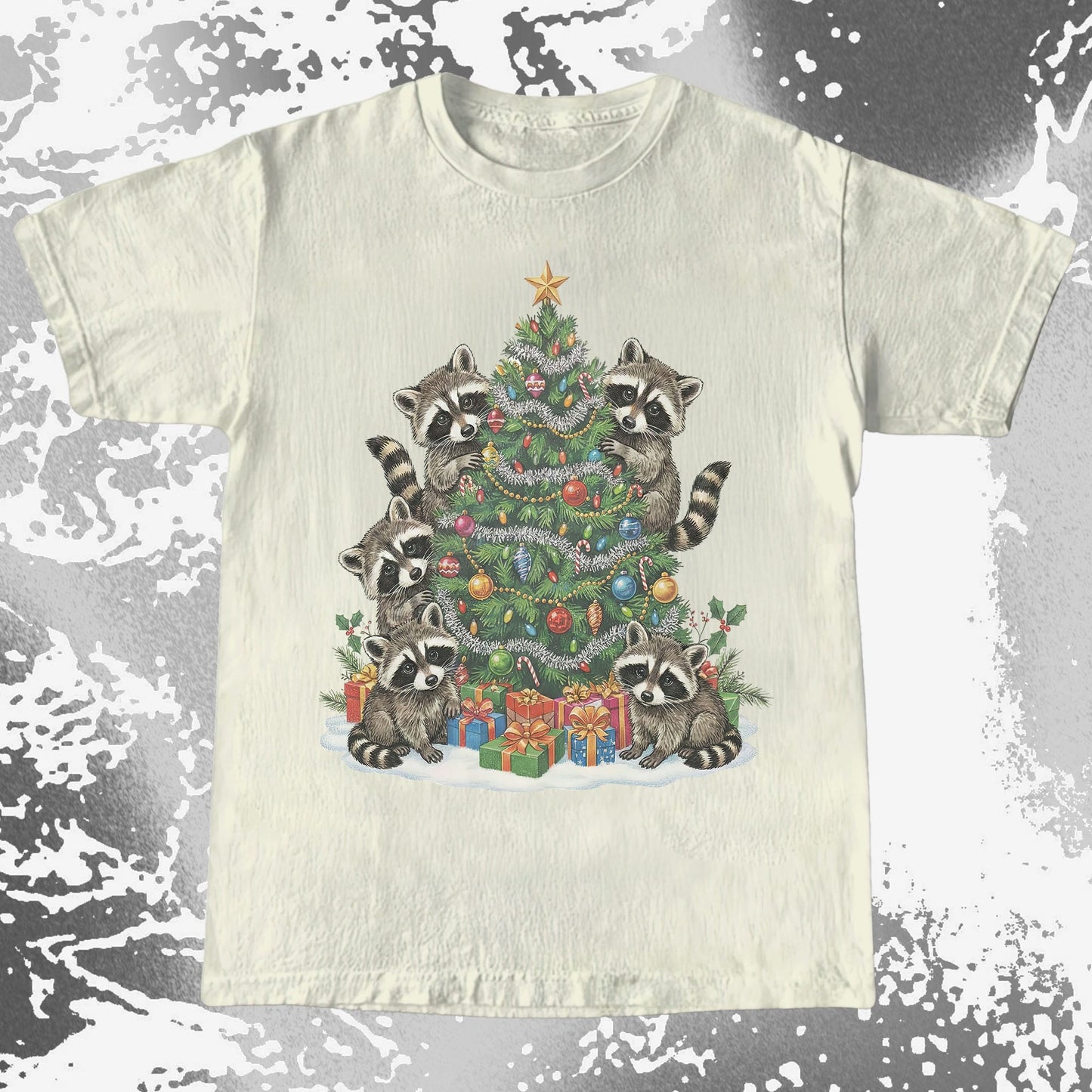 Raccoon Christmas Tree