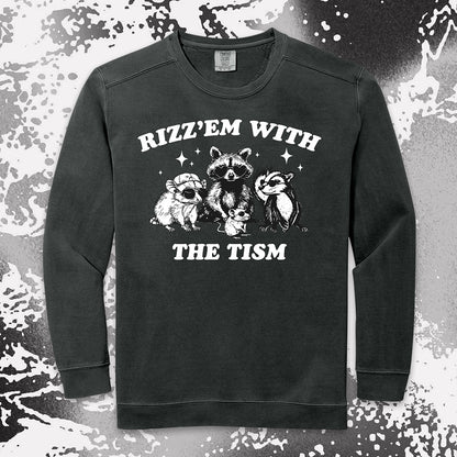 rizz em with the tism raccoon possum ferret funny meme shirt