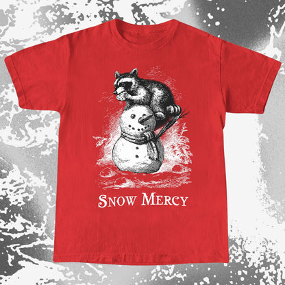 Snow Mercy Raccoon Snowman Shirt