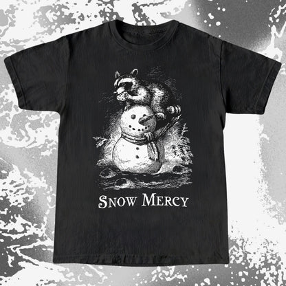 Snow Mercy Raccoon Snowman Shirt