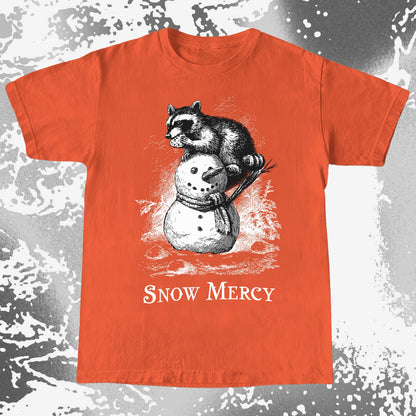 Snow Mercy Raccoon Snowman Shirt
