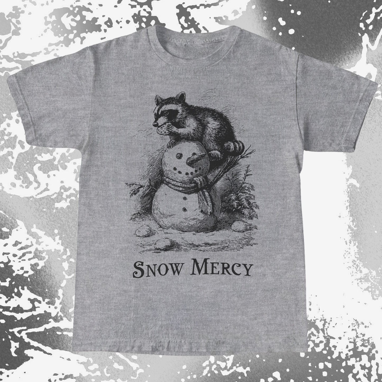 Snow Mercy Raccoon Snowman Shirt