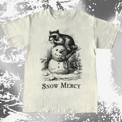 Snow Mercy Raccoon Snowman Shirt