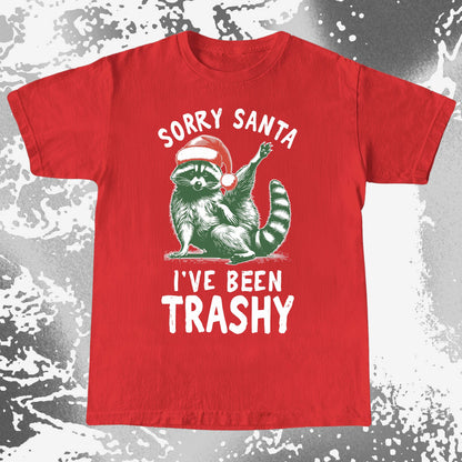 Sorry Santa I've Been Trashy Raccoon Christmas