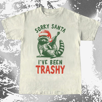 Sorry Santa I've Been Trashy Raccoon Christmas