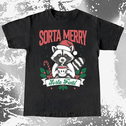Sorta Merry Sorta Feral Raccoon Christmas