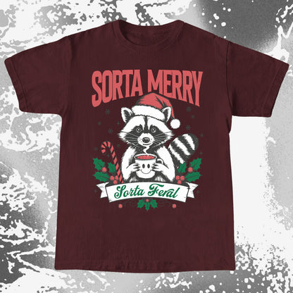 Sorta Merry Sorta Feral Raccoon Christmas